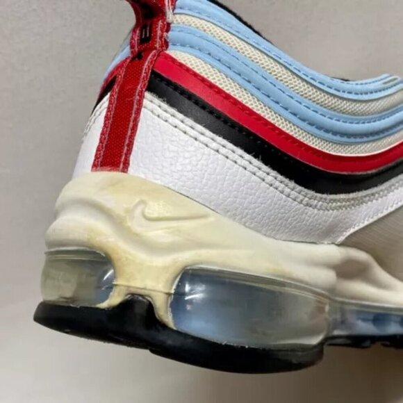 Nike Air Max 97 Gundam Men's USA 10 White University Red Blue CW6986-100 GUC/EUC - Picture 10 of 16